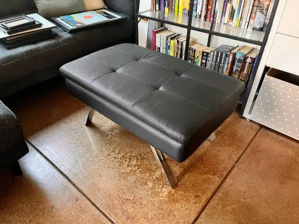 Black ottoman coffee table