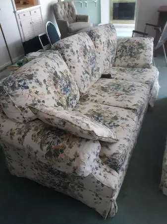 Sofa and matching loveseat