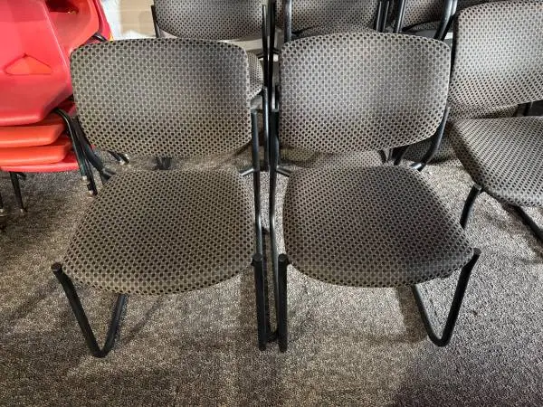 Side / Guest Chair by Sit On It in Multi-Color designer fabric & Black