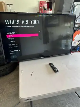 LG 43” smart TV