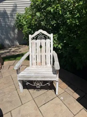 UNIQUE ANTIQUE FOLDING ADRIONDACK Wood Chair