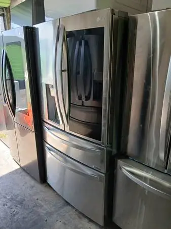 LG black stainless steel counter depth refrigerator