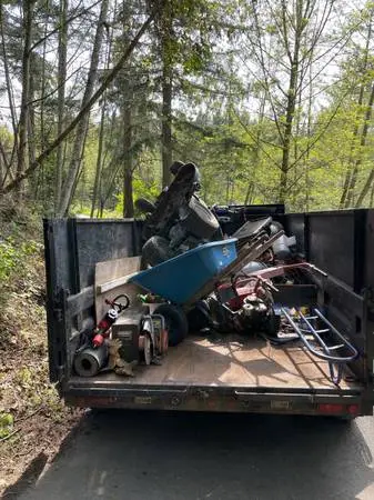 Scrap metal pick up junk hual