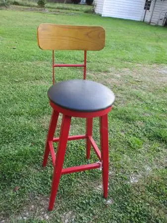 ~~TWO~~ WOOD & METAL BAR STOOLS