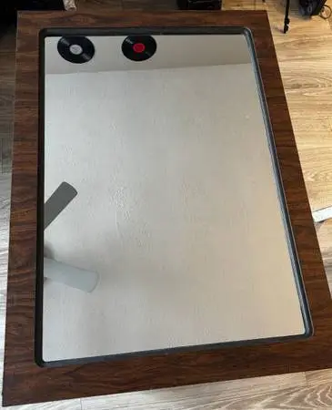 Wood framed mirror