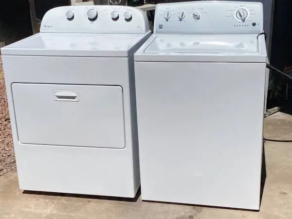 KENMORE WASHER AND WHIRLPOOL ELECTRIC DRYER