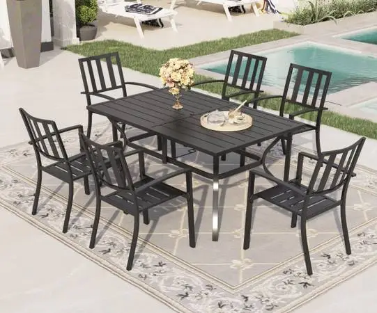 Patio Furniture Set - dining table and 6 chairs brand new