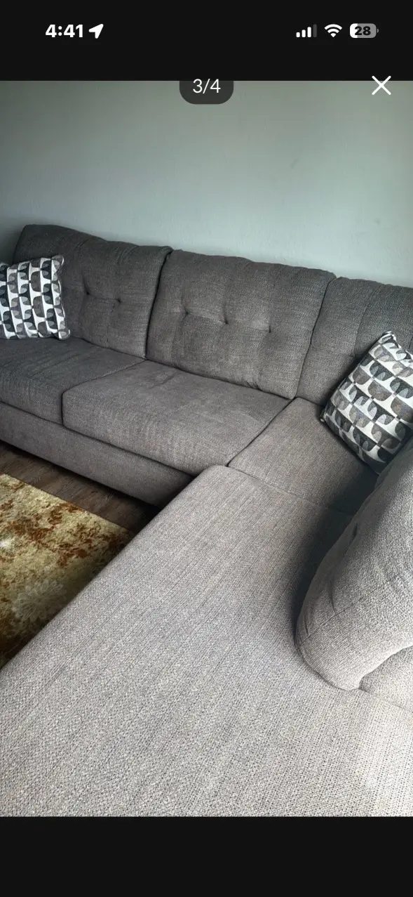 Brown Queen Sleeper Sectional Sofa | Pull Out Bed | Excellent Condition