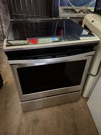 Slide in stainless steel stove