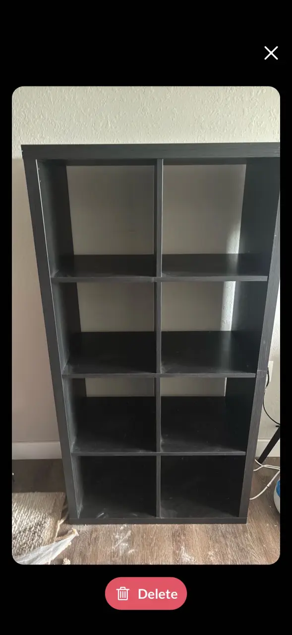 8 Cube Storage Organizer Shelf | Black