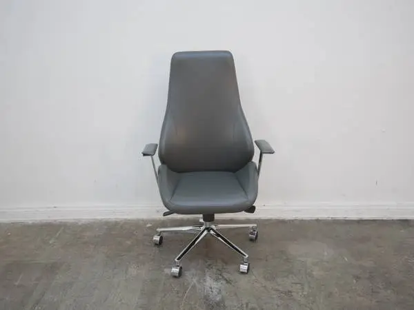Grey Faux Leather Office w/ Silver Frame $99.00 27W x 24 D x 45 H