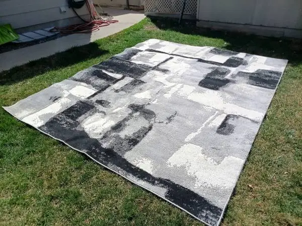 Siyah Turkish Abstract Rug Carpet 79 x 96