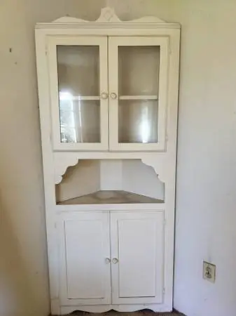 Vintage Cottage Style China Cabinet Or Bookcase