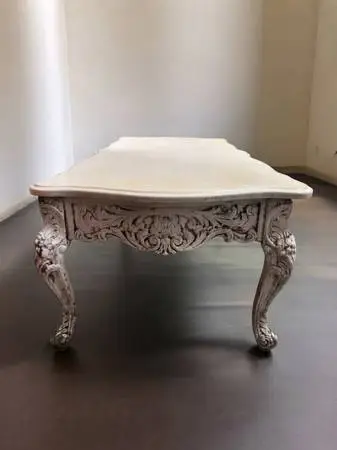French Provincial Style Carved Coffee Table