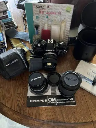 Olympus OM-PC Camera Kit with Lenses & Accessories