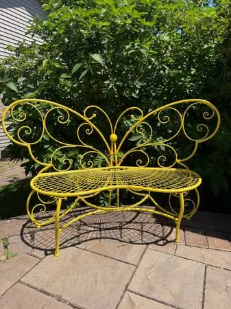 Unique Outdoor Butterfly Bench