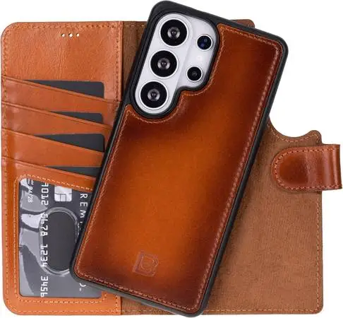 Galaxy S26 Turkish Leather Handmade Chestnut Folio NEW