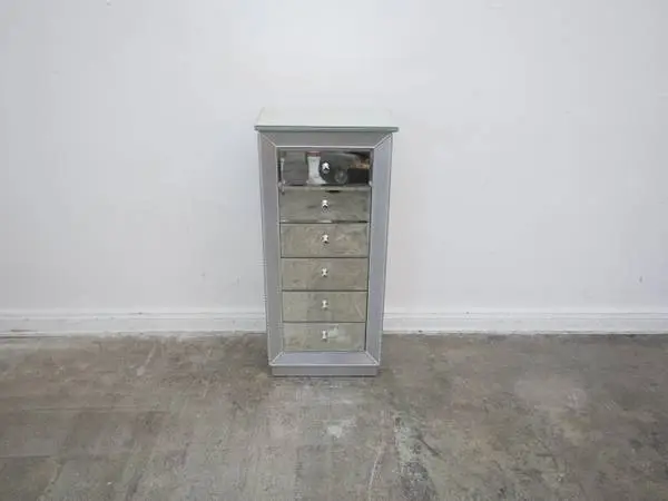 Mirrored Narrow Chest of Drawers $299.00 18 W x 12 D x 38.5H