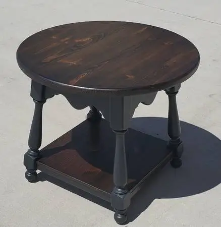 Vintage Round Ethan Allen Two Tier Occasional Table