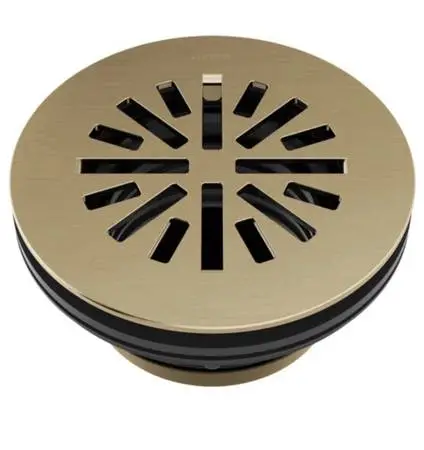 Delta 4 Prefab Round Shower Drain - Champagne Bronze