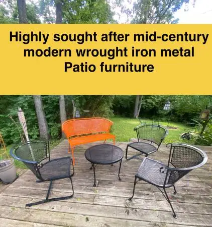 PATIO FURNITURE- BBQ GRILL umbrella table MID CENTURY MODERN 👀 detail