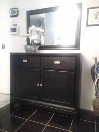 Black Buffet Entryway Storage Cabinet