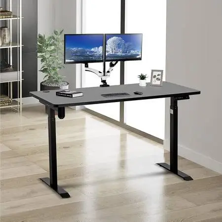 *1 NEW 72w Light Gray Height Adjustable Motor Sit Stand Desk Reg$680