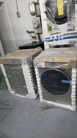 Brand new bosch 800 series 24 inch washer dryer set