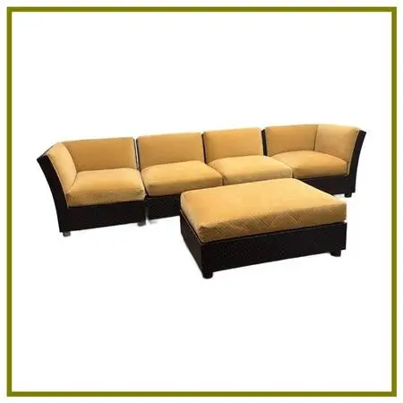 New Orlando Diaz-azcuy For Mcguire Cambay Sectional + Ottoman