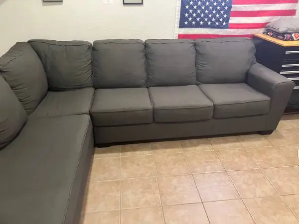 2 Piece Gray Sectional Couch 2023 (Ashly)