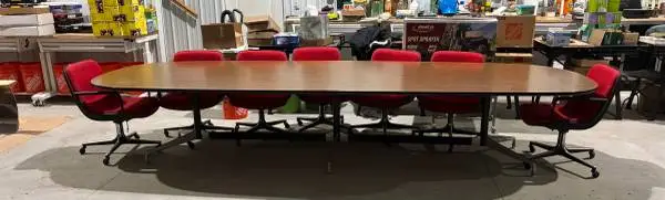 Conference room table and chairs