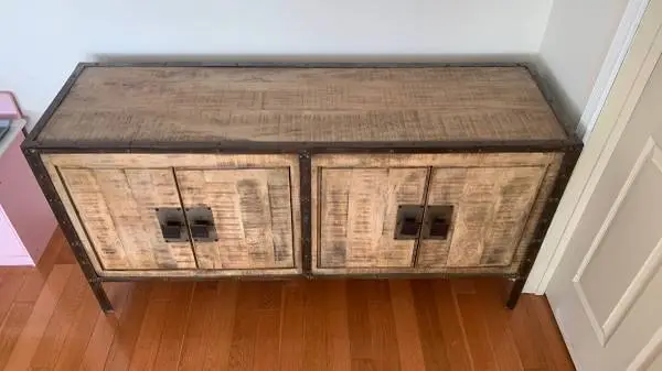 4 Door Dresser 59 1/2”Lx19”Wx30 1/2”H