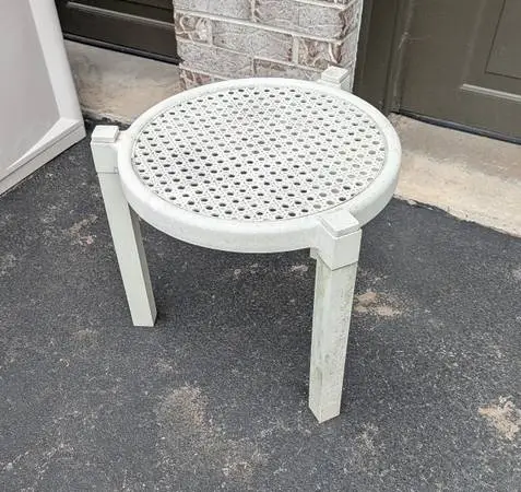 Small Patio Side Table with detachable legs for easy transport