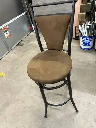 Bar Stools-leather / suede-metal-swivels -