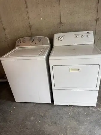 Heavy-Duty Whirlpool Washer & Dryer Set – Ready to Use