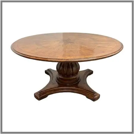 Woodland Furniture Starburst Pedestal Dining Table, 66 Inches