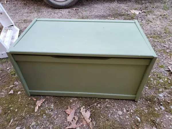 Small Toy Chest with Hinged Lid