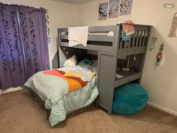 Solid Wood Framed Twin Loft Bed with Staircase, Desk & Full size Bed