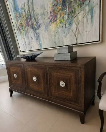 LUXURY $6,000 John Richard smoked eucalyptus console credenza