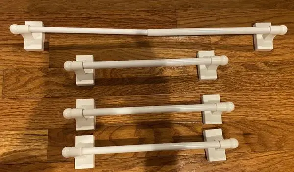4 x White Magnetic Curtain Rod Magnetic Curtain Rods For Metal Doors