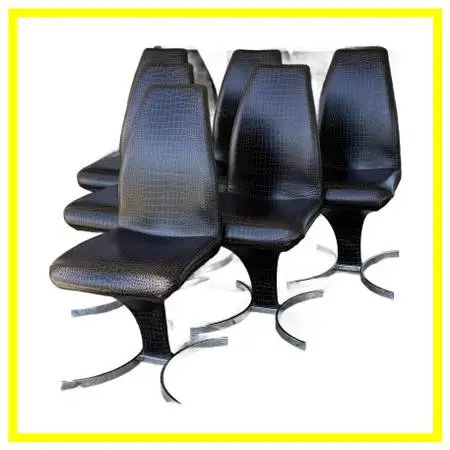 Cattelan Italia Betty Embossed Crocodile Dining Room Chairs, Set Of Si