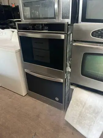 Stainless steel double built-in wall oven