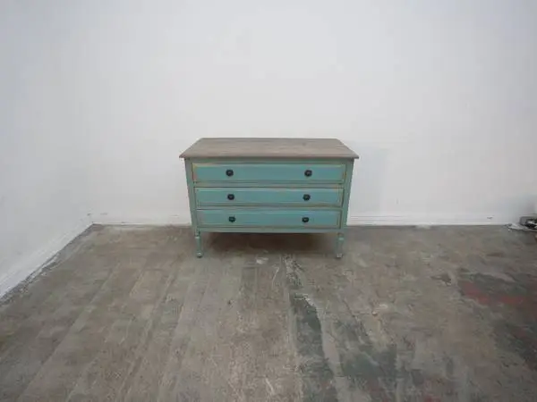 Blue Rustic 3 Drawer Chest $499.00 48 W x 24 D x 34 H