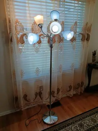 5 Arm Adjustable Lamp 11 Base 67 tall $60