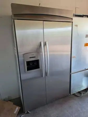 Thermador 48 stainless steel built-in side by side refrigerator