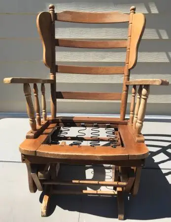 Rocker/Glider Chair – Works Great – No Seat – Project Piece!