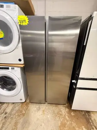 Open Box Gray Samsung Refrigerator