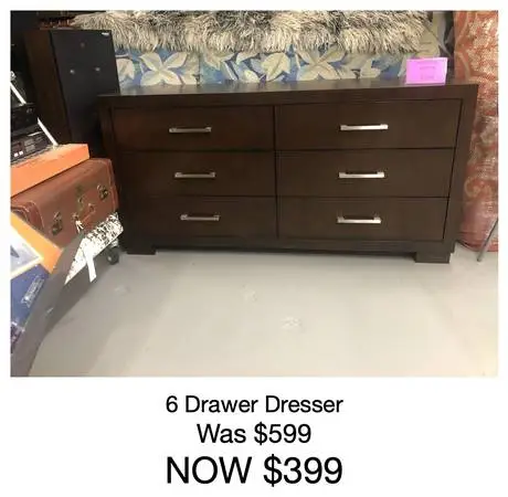 New 6 Drawer Dark Wood Dresser ON SALE!!!!