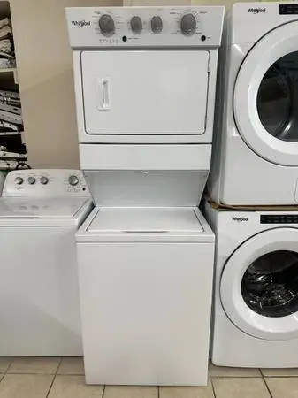 Whirlpool 27 Stackable washer & Electric dryer LIKE NEW W/ WARRANTY!!