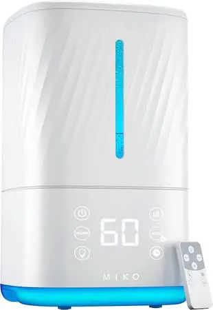 Miko Ultrasonic Humidifier Mist Vaporizer With Water Filter, Whisper Q
